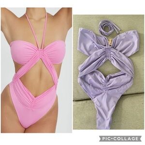 Riot Swim Pink and Lavender One Piece